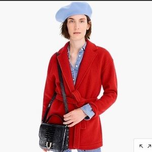 💖NWT J.Crew wrap 100% wool coat MED